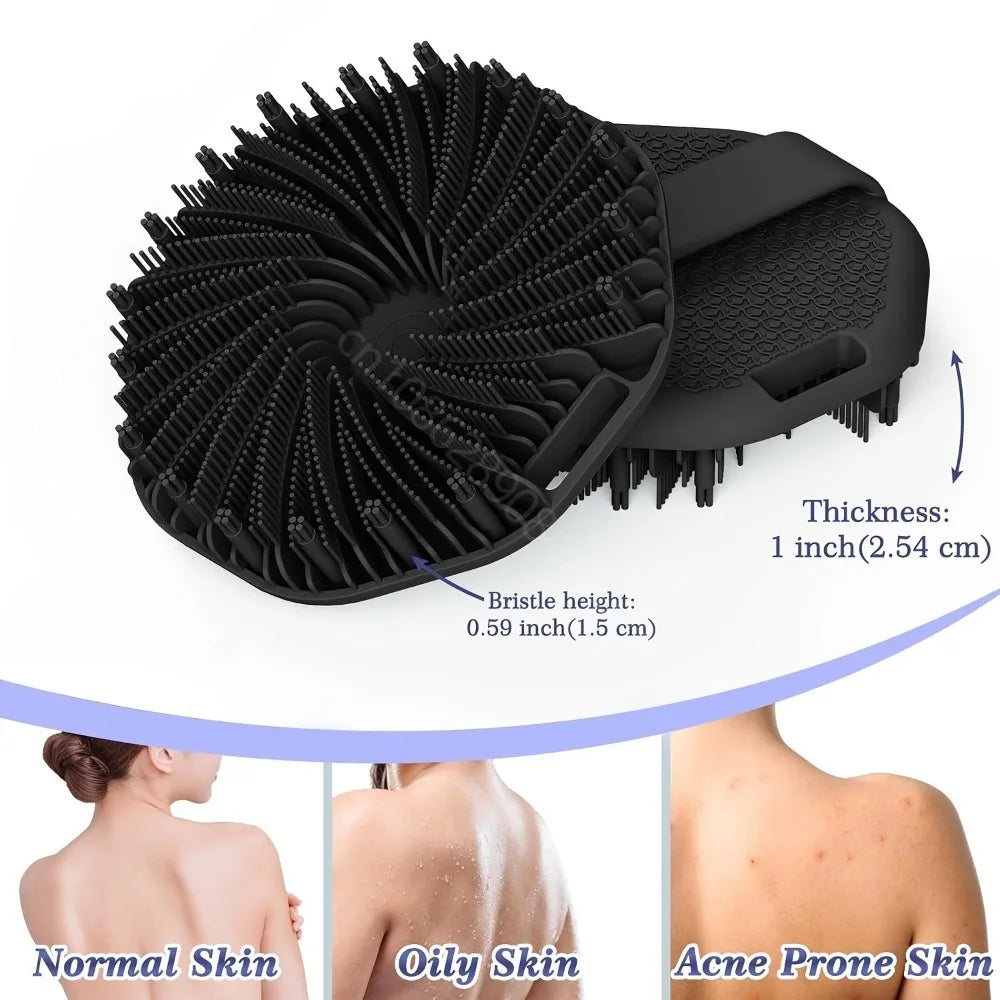 Bath Soft Silicone Back Brush Bath Shower Sponge