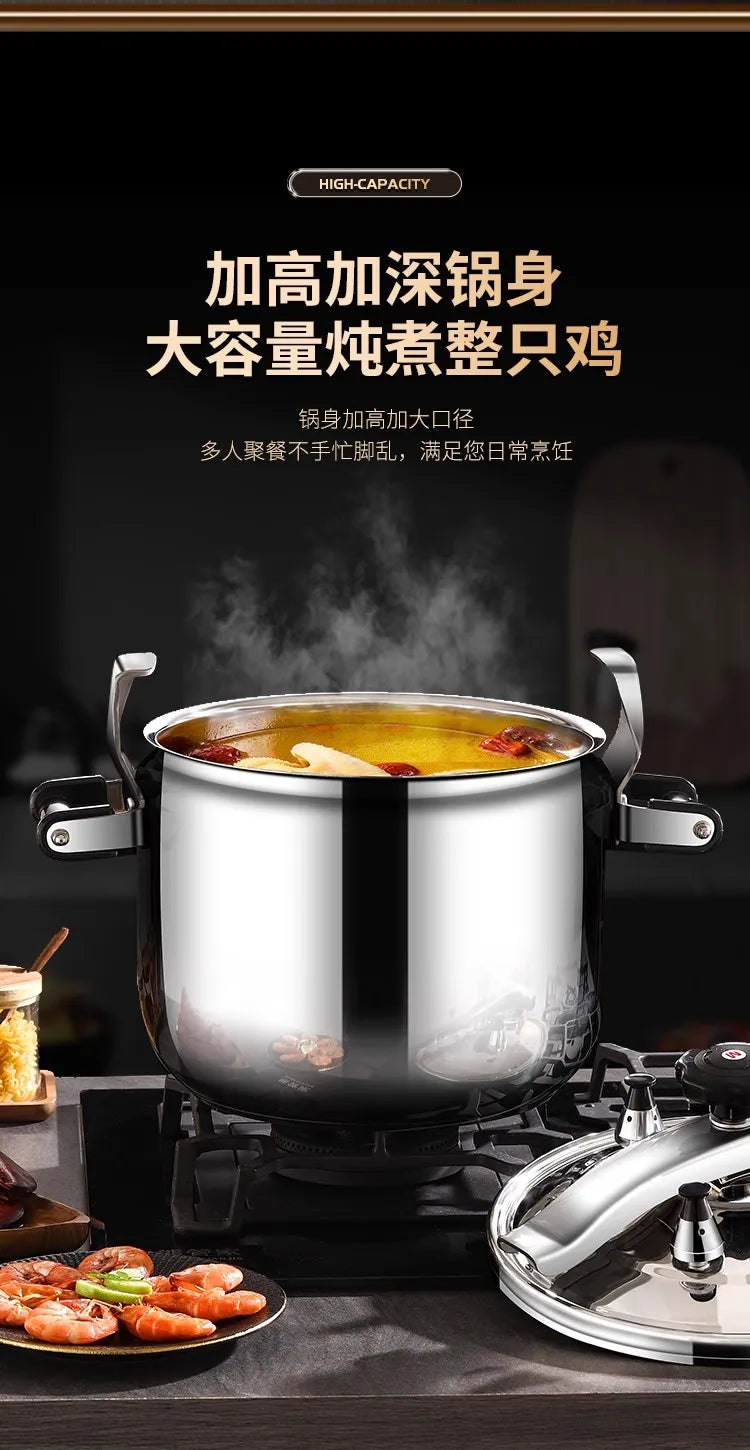 Korean Style Pressure Cooker - Explosion-Proof Stainless Steel