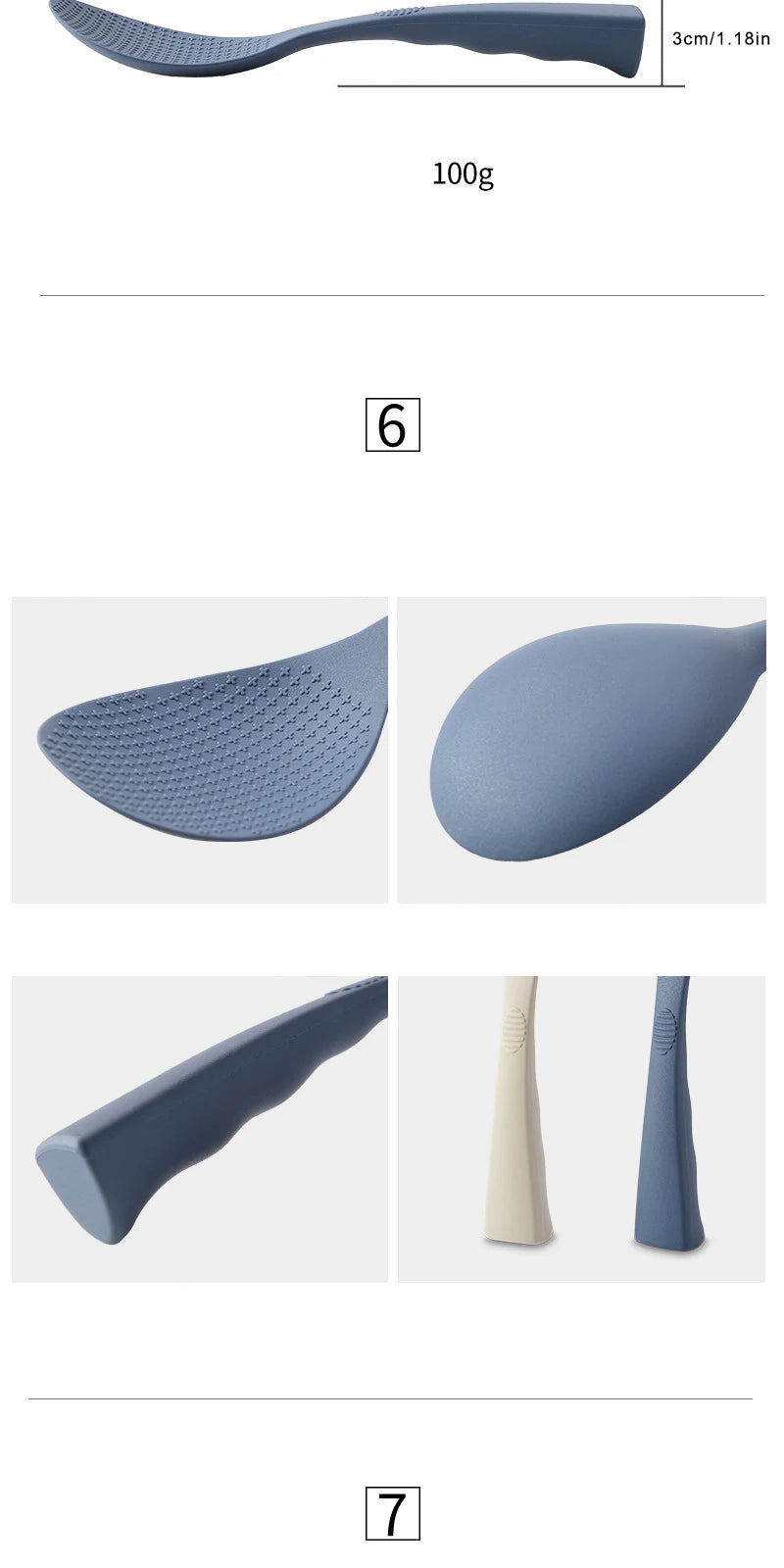 1/2 Silicone Spoon Non-Stick Cooking Spoon Anti-Scalding Pot