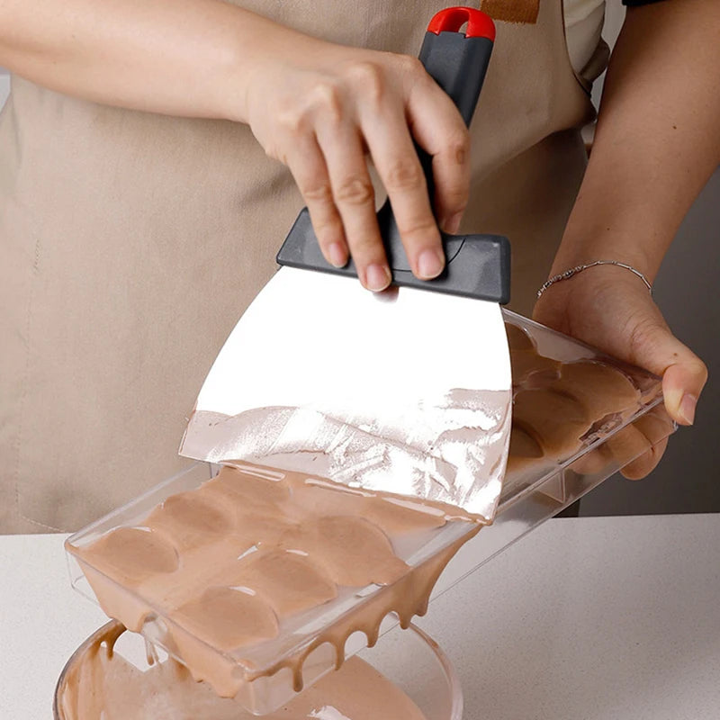 Coating Spatula Chocolate Scraper Stainless Steel Dough Scraper