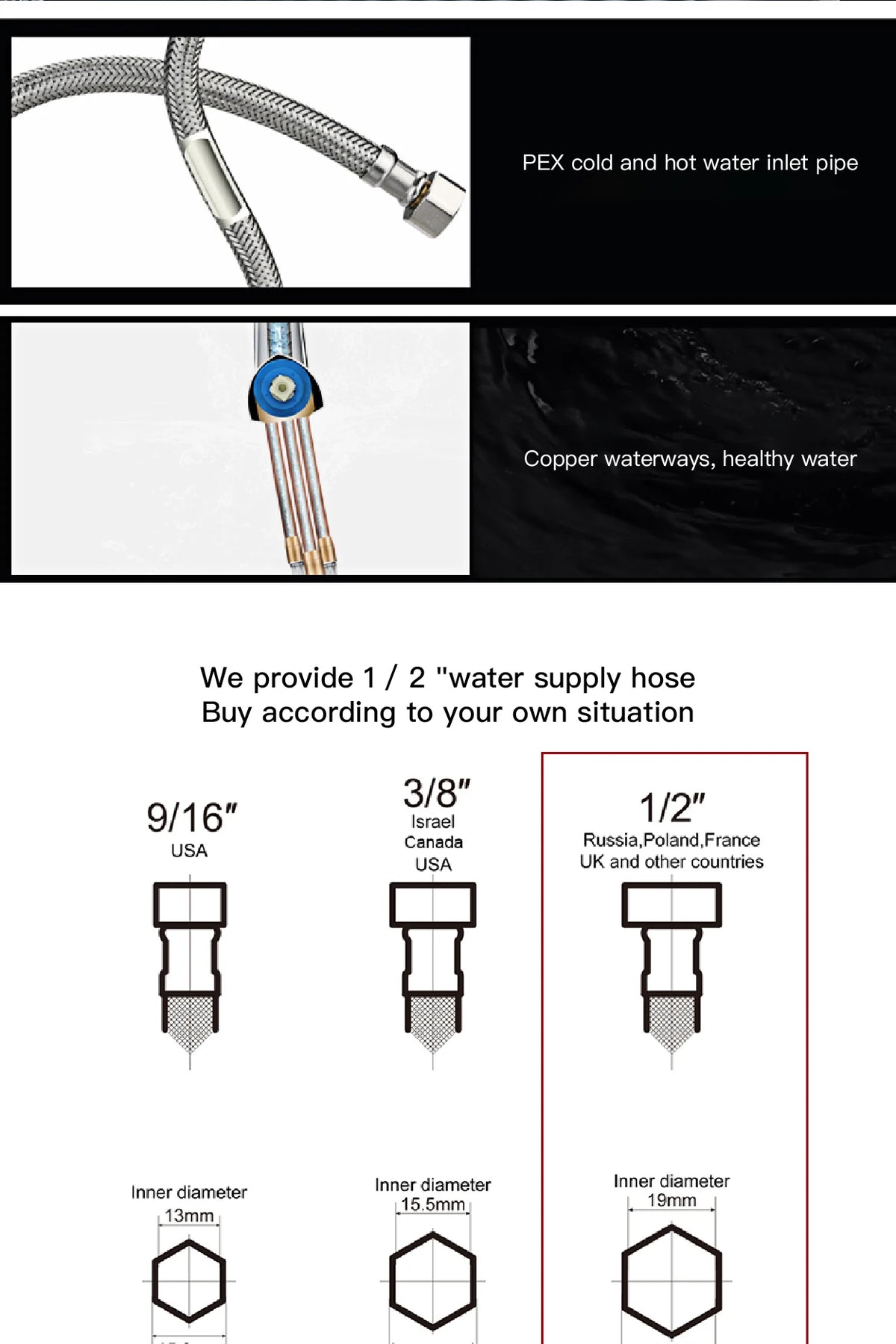 High End Black Brass Faucet Magnetic Suction Design