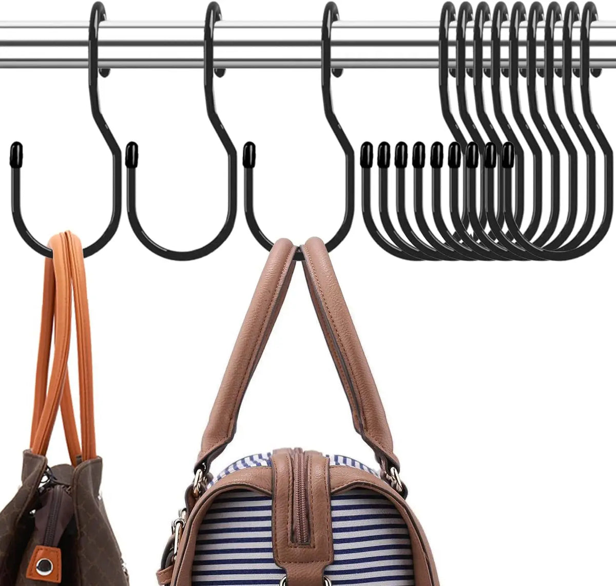 Shape Hooks Closet Hanging Twist Design Metal Bags