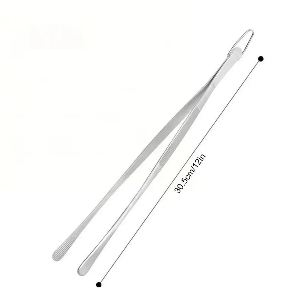 Long Cooking Tongs Stainless Steel Tongs Non-Slip Heat