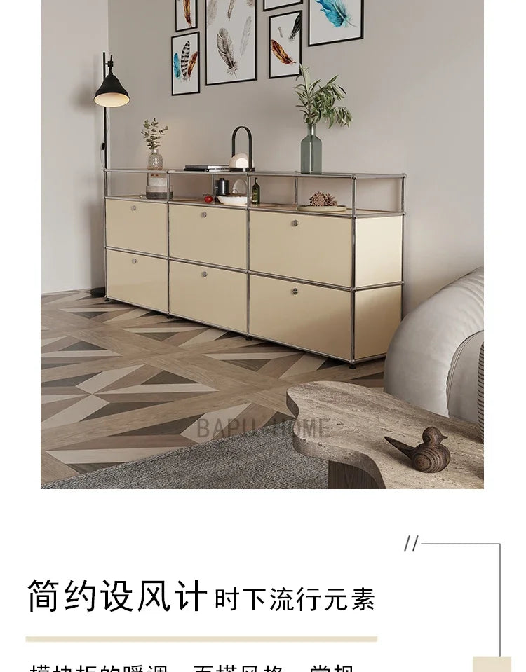 Modern Module Living Room Cabinet Stainless Steel Tv