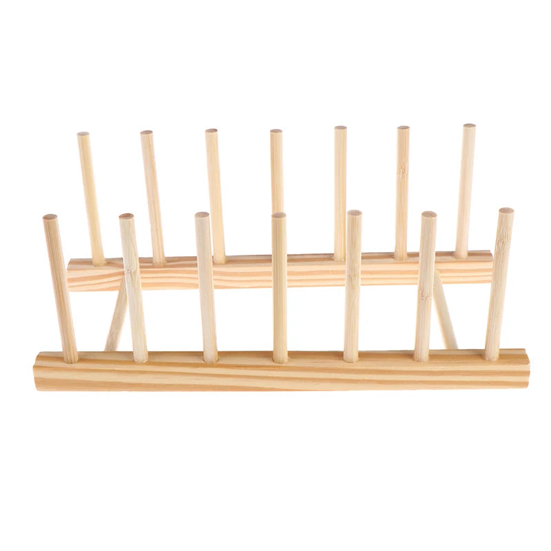 Wooden Dish Drainer Rack Plate Dish Drying Rack
