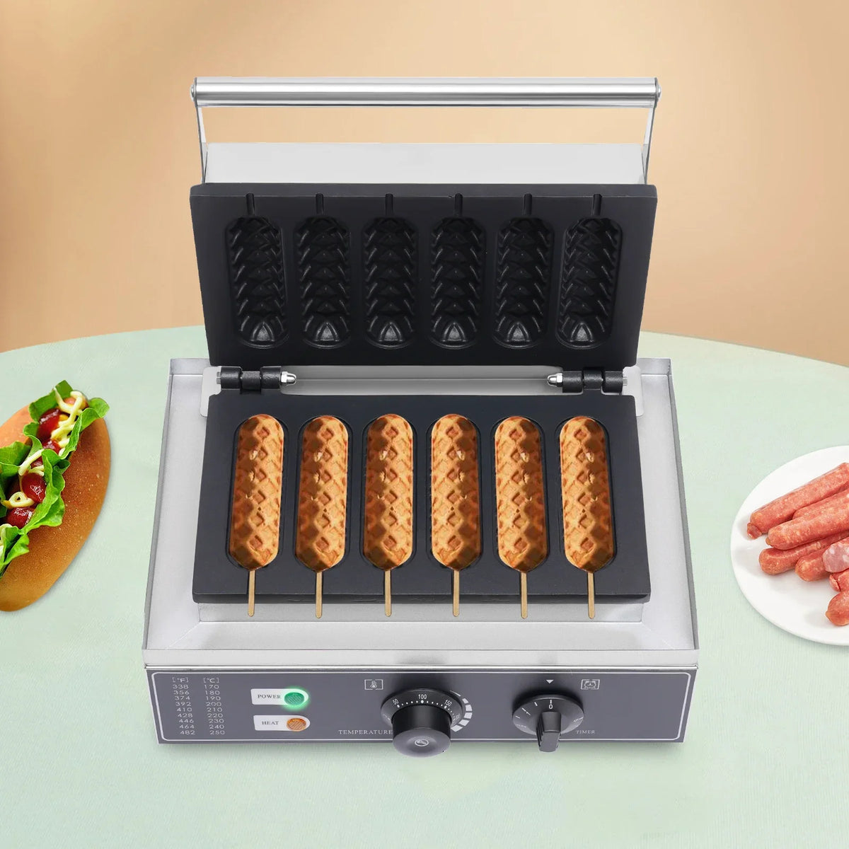 1500w Dog Machine Molds Time Temp Control Non-Stick