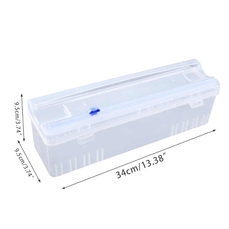 Reusable Food Plastic Wrap Dispenser Cutter Adjustable Cling