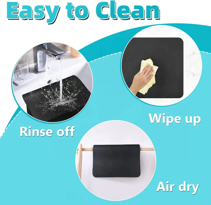 Dish Drying Mat Absorbent Mat Pads Non-Slip Drying