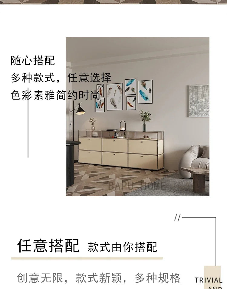 Modern Module Living Room Cabinet Stainless Steel Tv