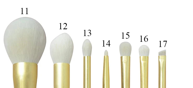 Soft Saibikoho Goat Hair Face Eye Brushes 7pcs