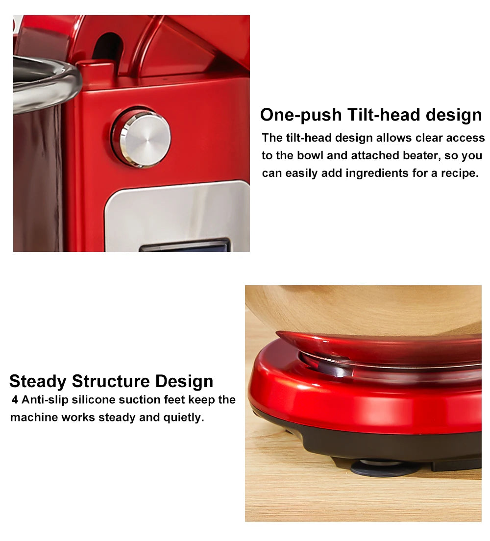 Biolomix Food Stand Mixer Blender Quiet Motor Cream