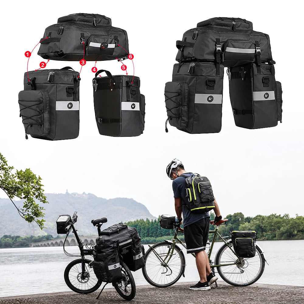 Rhinowalk Bike Pannier Bag In Big Capacity Trunk