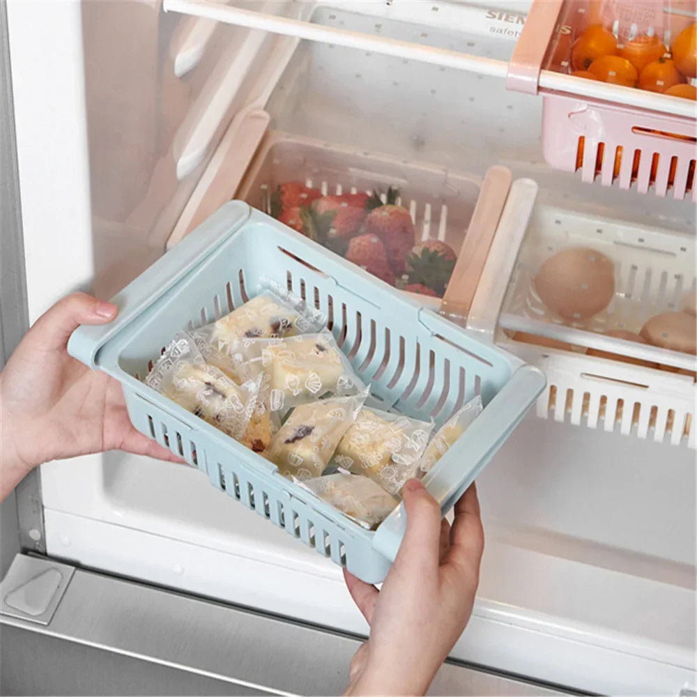 Fridge Organizer Storage Drawer Plastic Storage Box Container