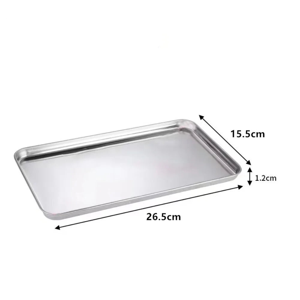 Food Grade Stainless Steel Tray Rust Resistant Rectangular