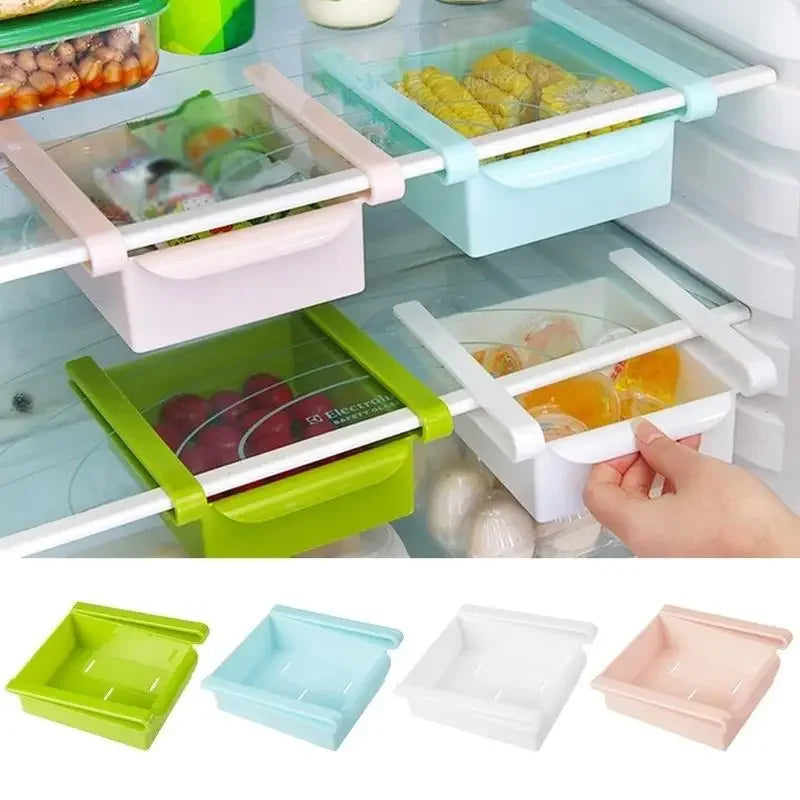 Slide Fridge Freezer Space Saver Organizer Storage Rack