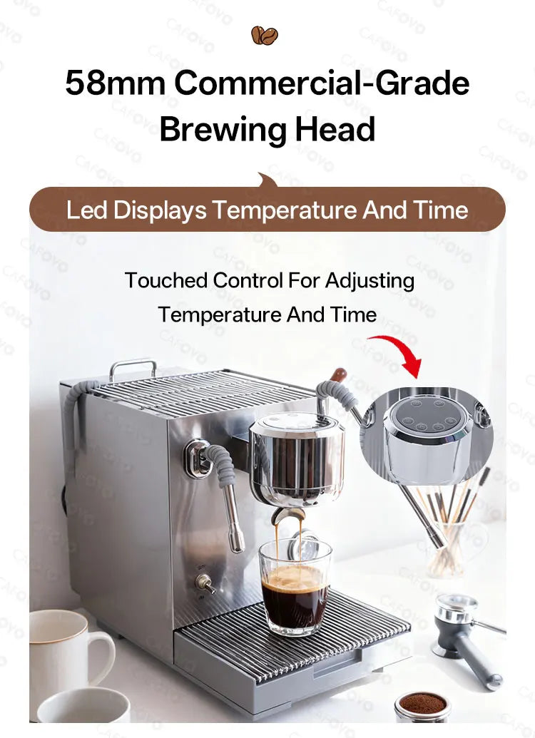 Cafovo E120 9bar Commercial Espresso Machine Boiler Ulka