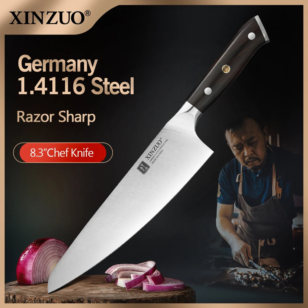 Xinzuo Inch Chef Knife German 4116 Steel Profesional