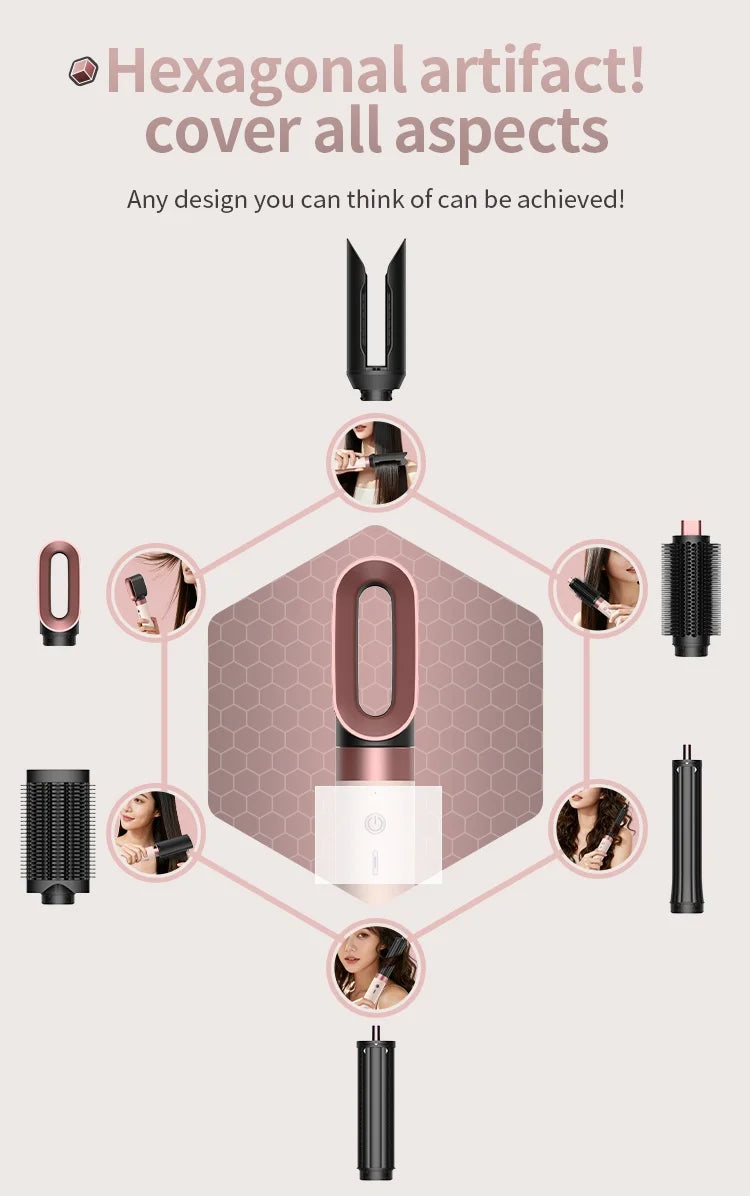 220v In Hair Styler & Hairdryer Brush 1700w