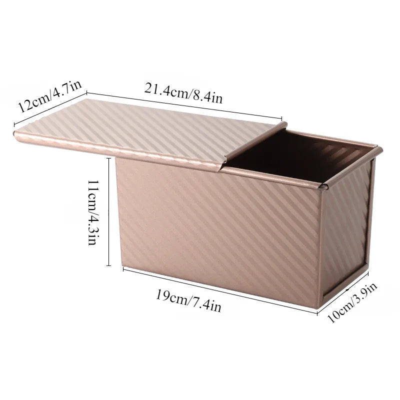 Rectangle Loaf Pan Lid 1lb Non-Stick Bread Baking