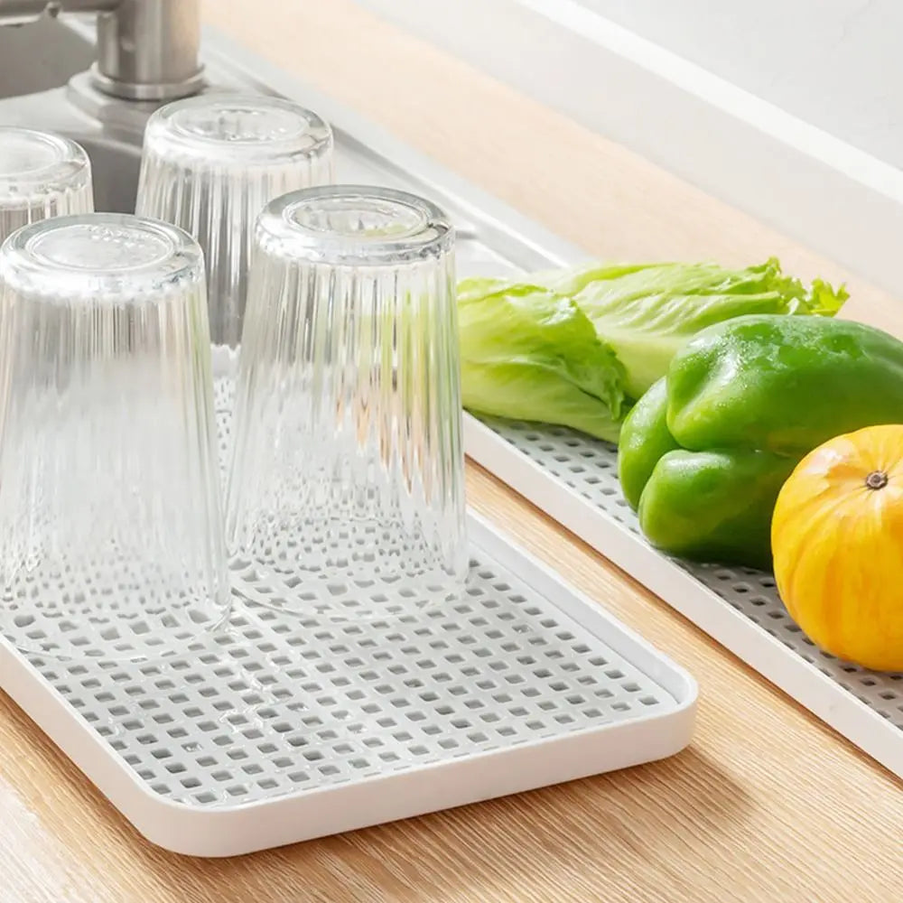 Fruit Dryer Tray Rectangle Tableware Dish Racks Plastic