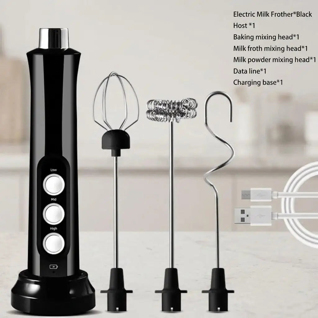 Usb Rechargeable Electric Milk Frother Mini Handheld Foam