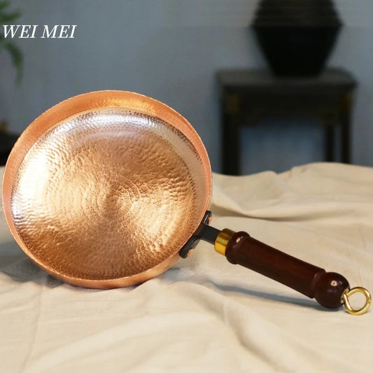 Handcrafted Copper Flat Pan Campfire Picnic Steak Plate