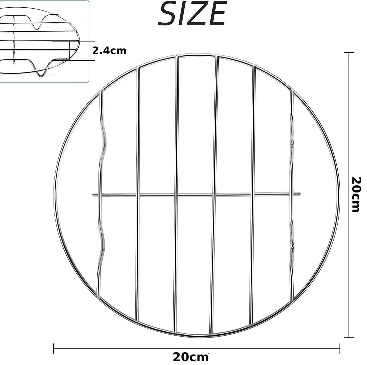 6/7/8 Inch Round Cooling Rack Stainless Steel Cooking