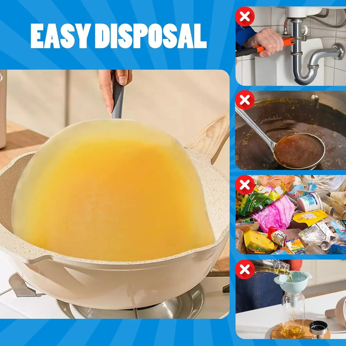 Natural Cooking Oil Solidifier Powder Grease & Fry
