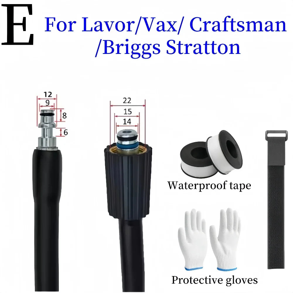 5-50m High Pressure Washer Hose Pipe Cord Car
