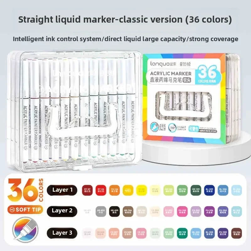 Languo 240/9 Colors Direct Liquid Acrylic Paint Pens