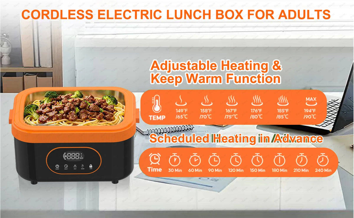 Gison Electric Heated Lunch Box Food Warmer 5l