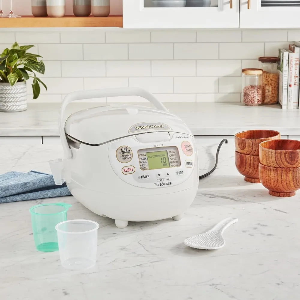 5-Cup Neuro Fuzzy Rice Cooker Warmer Premium White