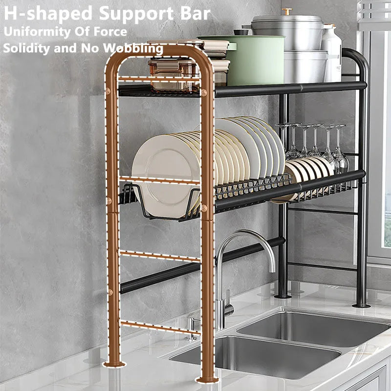Storage Shelf Over Sink Dish Drying Rack Counter