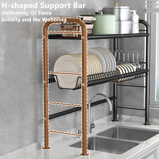 Storage Shelf Over Sink Dish Drying Rack Counter