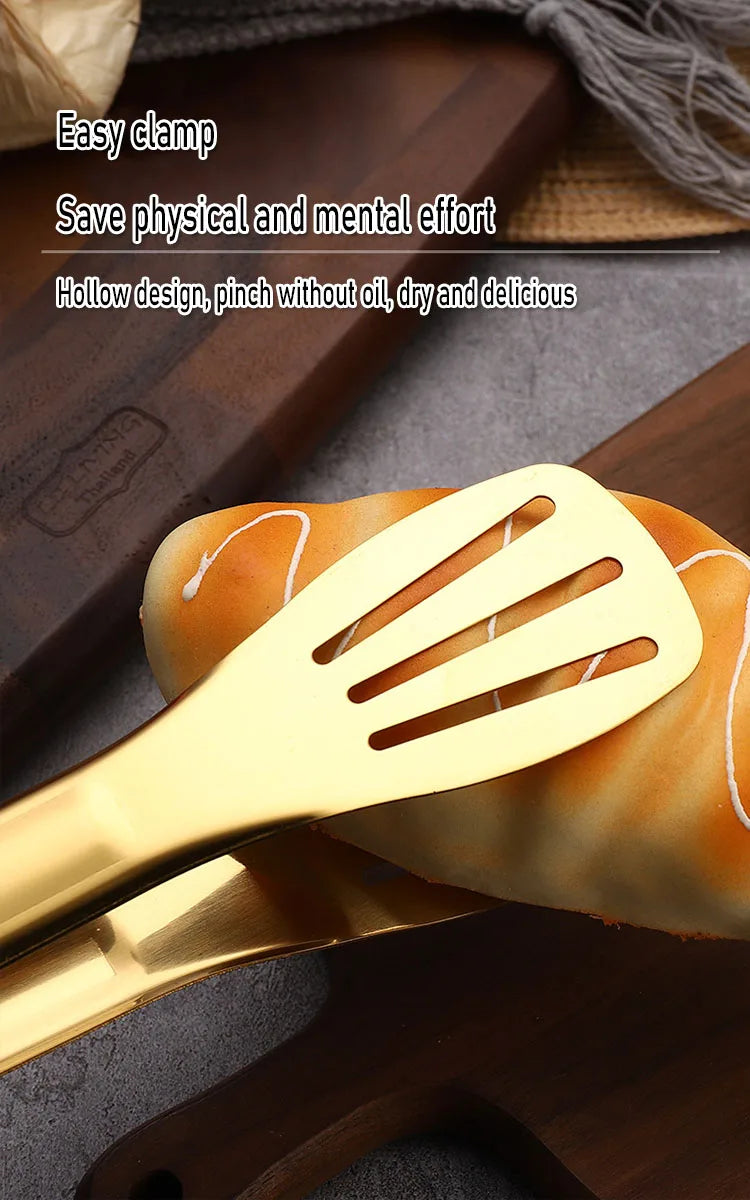 Stainless Steel Anti-Slip Food Clamp Utensils Buffet Cooking