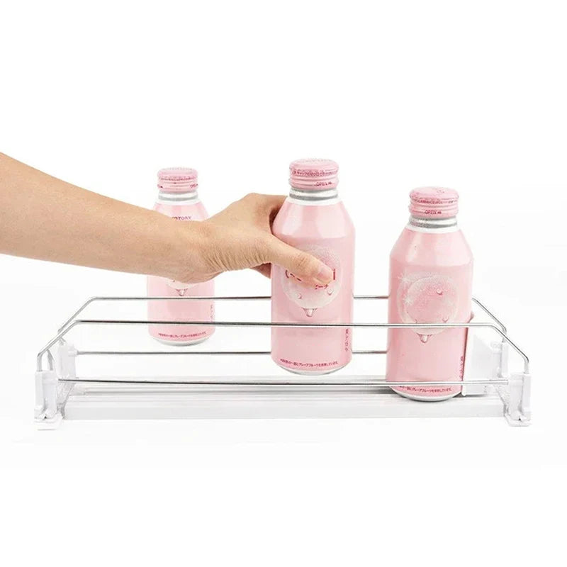 Push Rack Beverage Thruster Dispenser Storage Soda Can