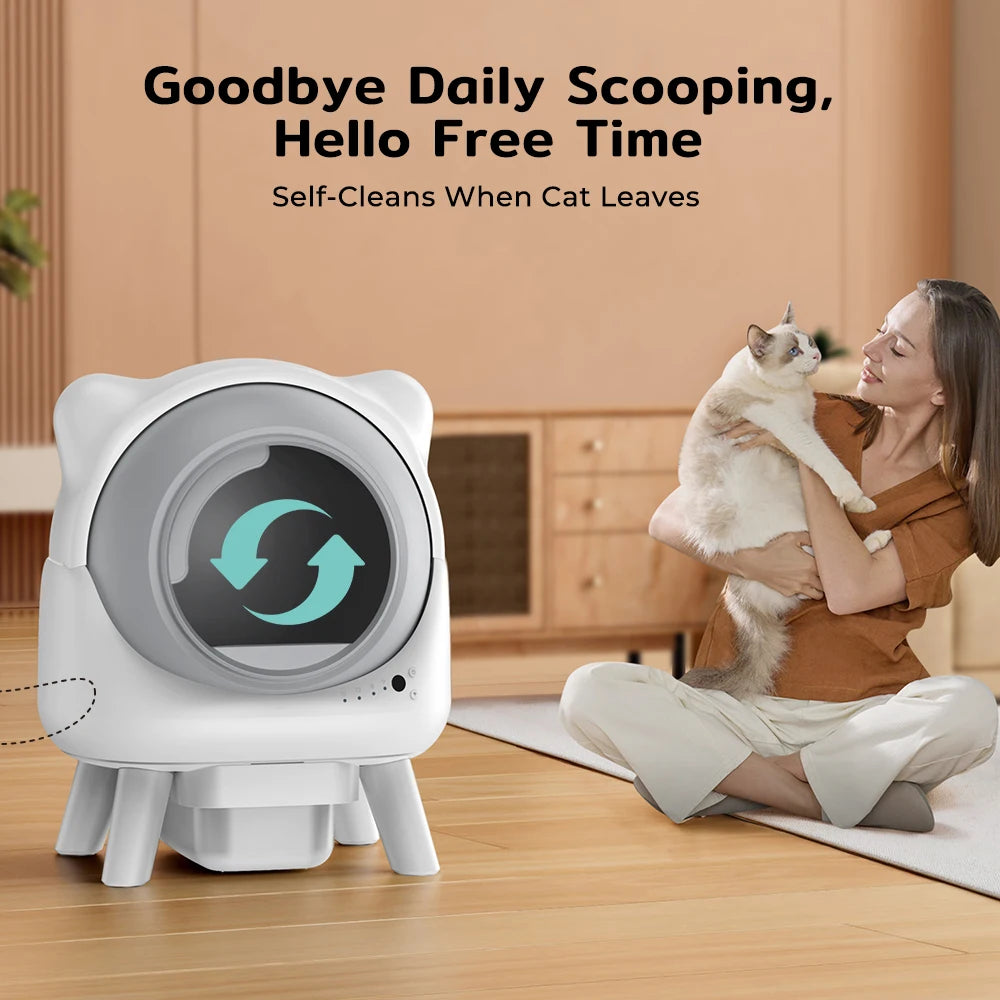 Open Litter Box Electric Self-Cleaning Cat Toilet 80l
