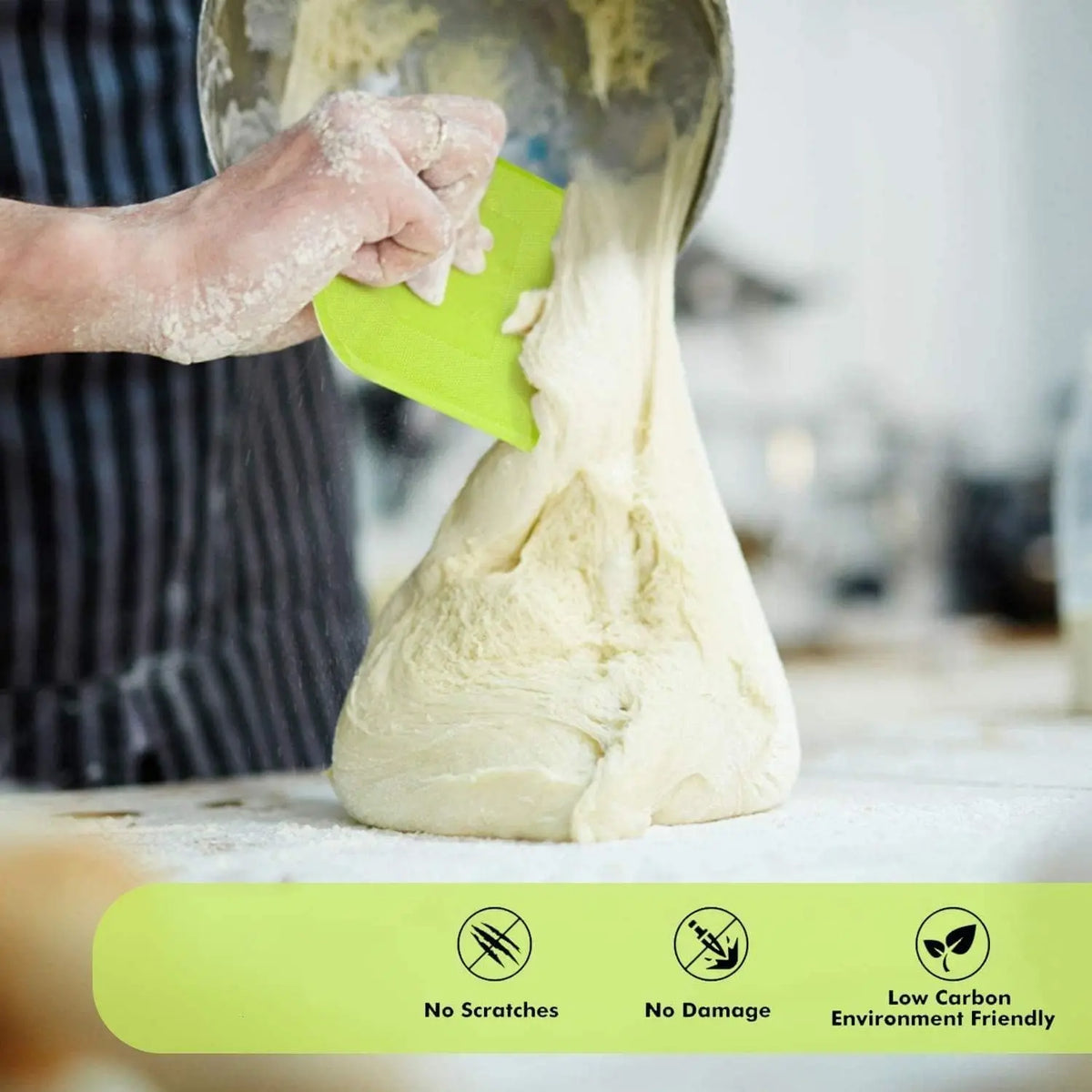 Dough Scraper Bench Scraper - 3p 7x3 Plastic