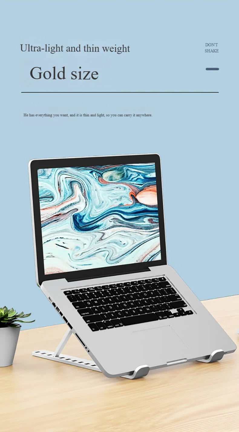 Laptop Stand Foldable Cooling Rack Height Increasing Tray
