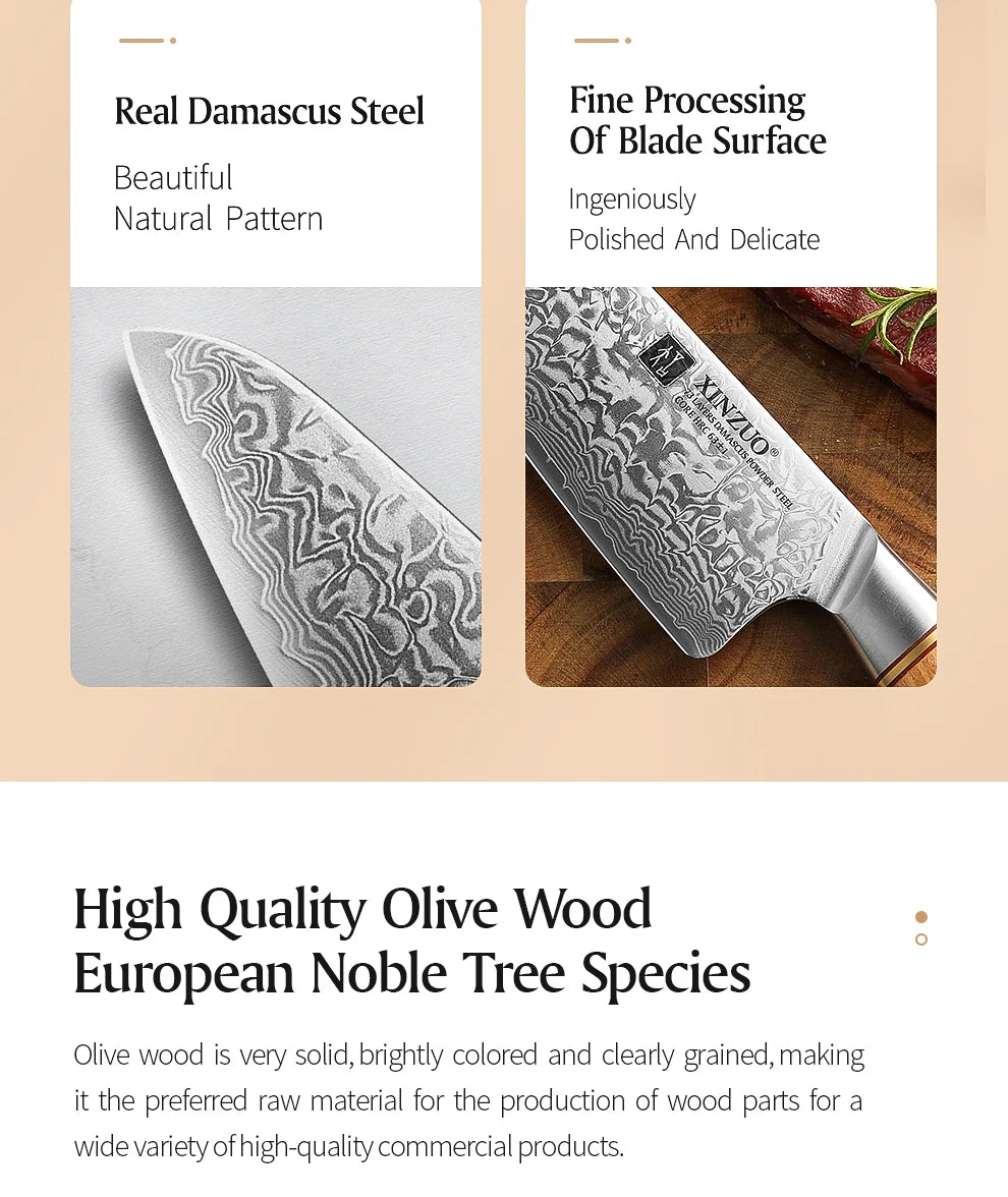 Xinzuo Chef Knife 73 Layers Damascus Steel Knives