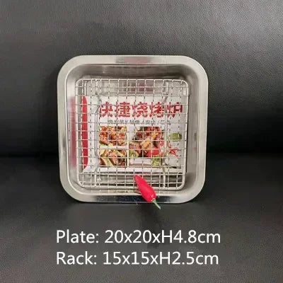 304 Stainless Steel Baking Tray Plate Bbq Tray