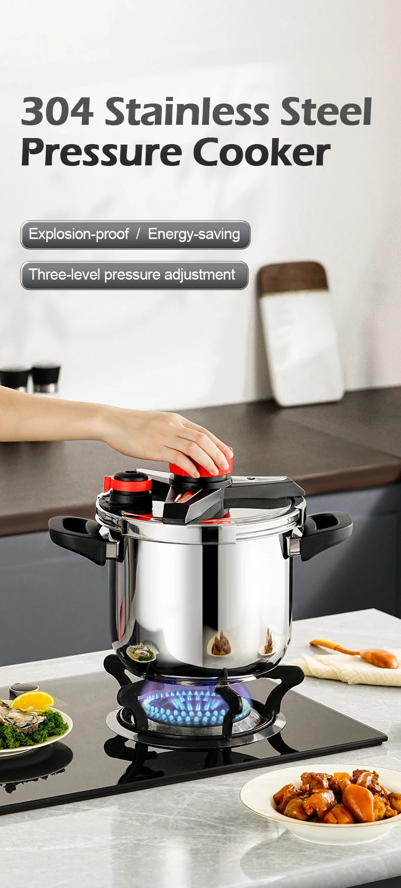 Fenghui 12l 304 Stainless Steel Pressure Cooker Ce