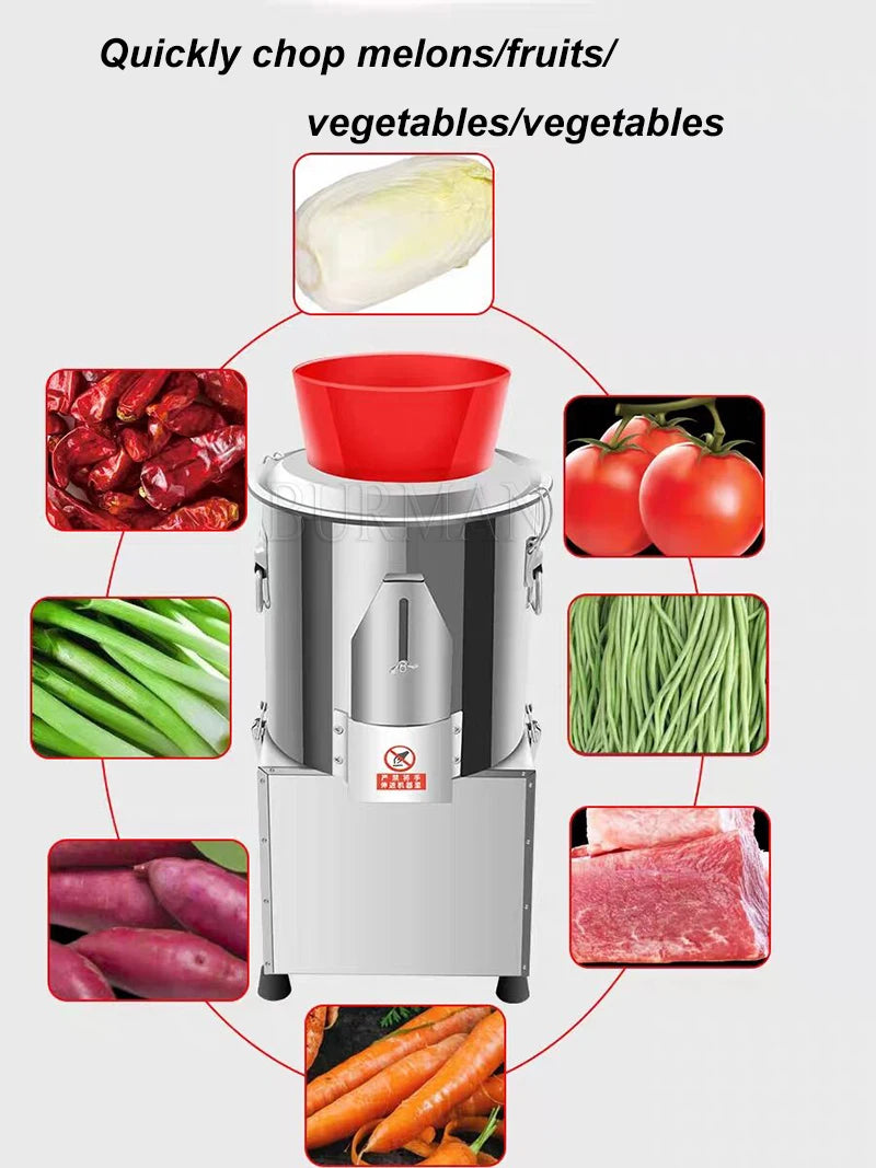 750 Rpm Electric Commercial Vegetable Cutter Mincing Baozi