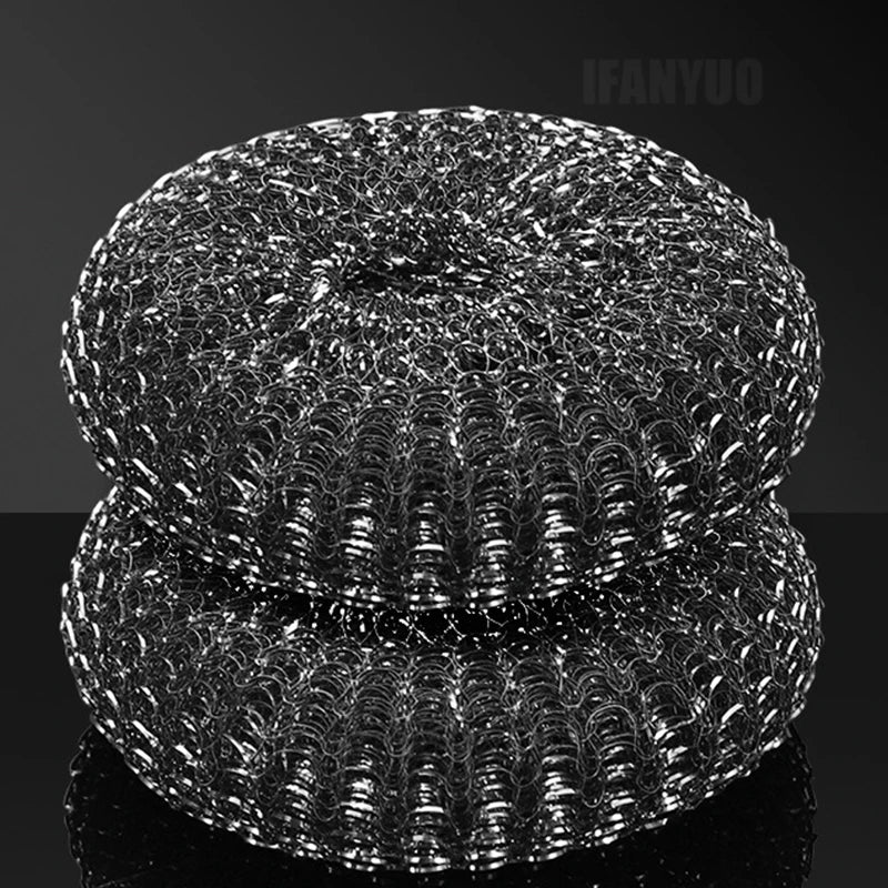 Stainless Steel Pot Brush Handle Metal Ball Dishwashing