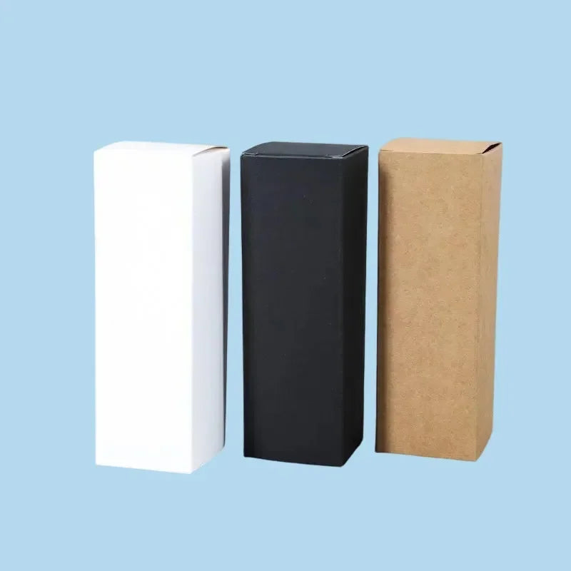 50pcs Small Long Tube Cardboard Box Blank Paper