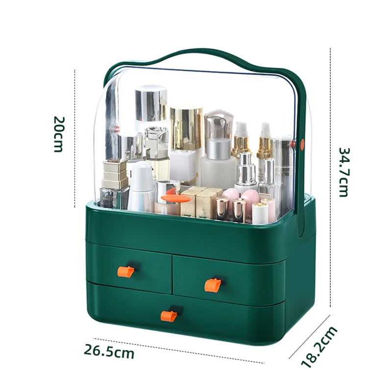 Cosmetic Organizer Countertop Organizer Dresser Lid Drawer