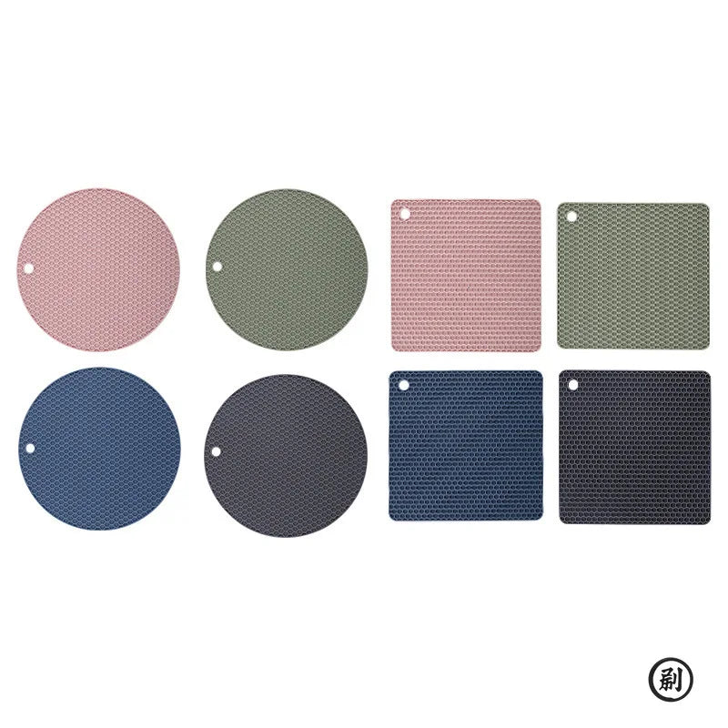 2/4 Heat Resistant Silicone Mat Drink Cup Coasters