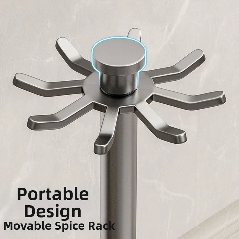 Utensil Stand Rotating Storage Hanger Hooks Countertop