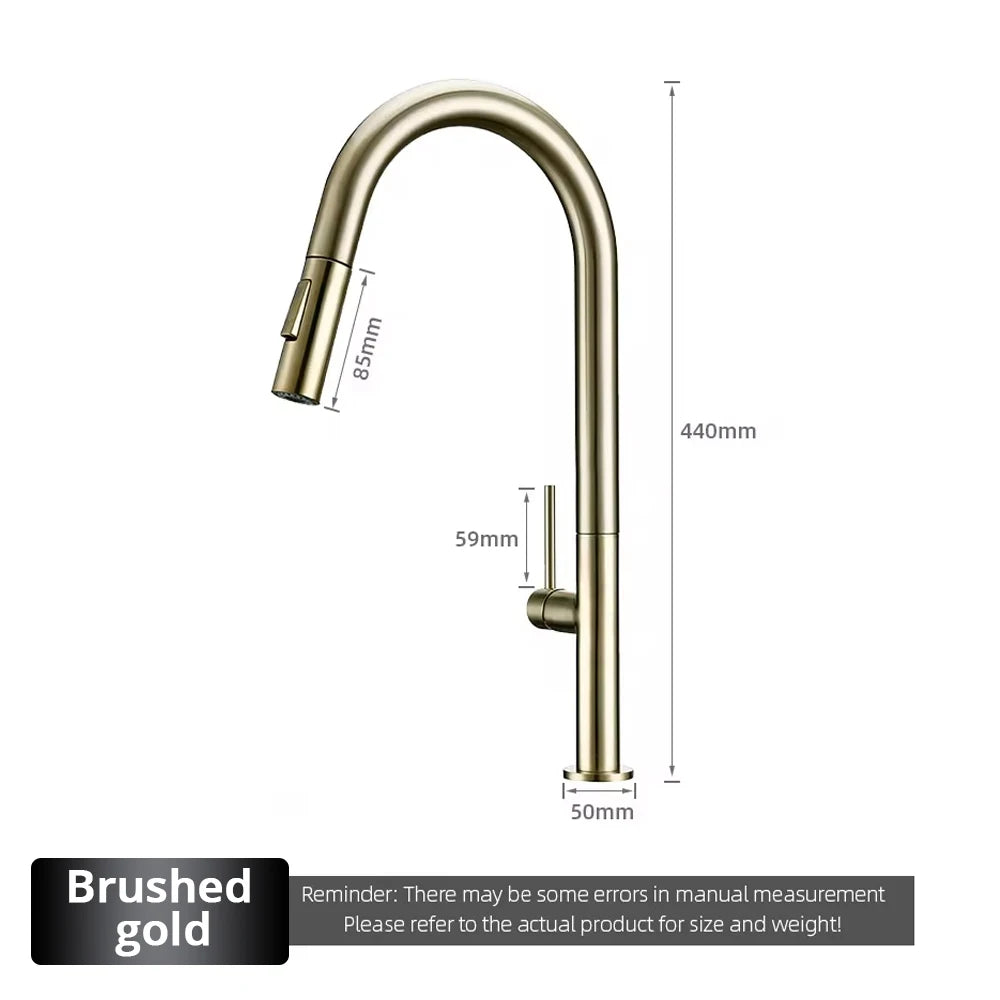 Brushed Rose Gold Faucet Pull Down Sprayer Handle