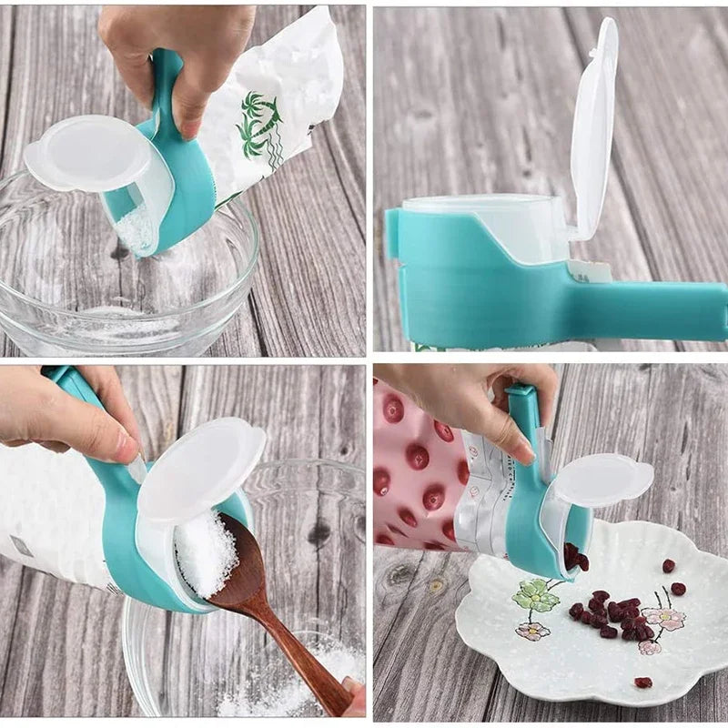 5pcs Sealer Clip Pour Spouts Food Storage Bag